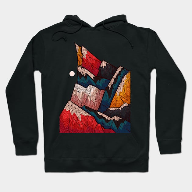 As the peaks climb Hoodie by Swadeillustrations